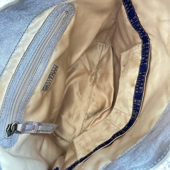 Stuart Weitzman Leather Medium Hobo Shoulder Bag - Picture 6 of 7